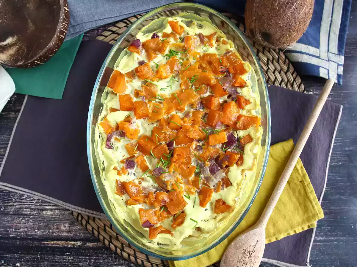 Kookosmaidolla ja currylla maustettu bataattigratiini - kuva 4