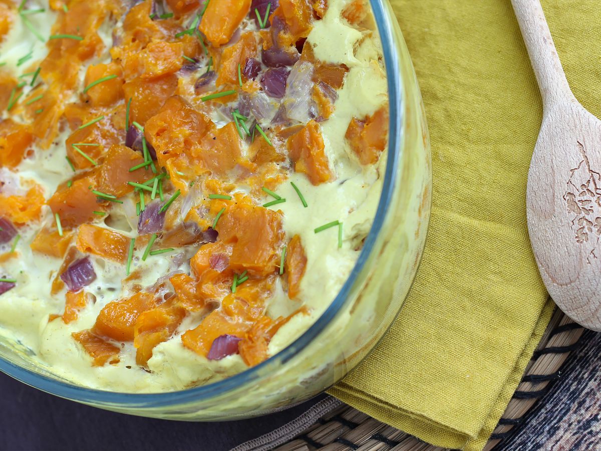 Kookosmaidolla ja currylla maustettu bataattigratiini - kuva 5