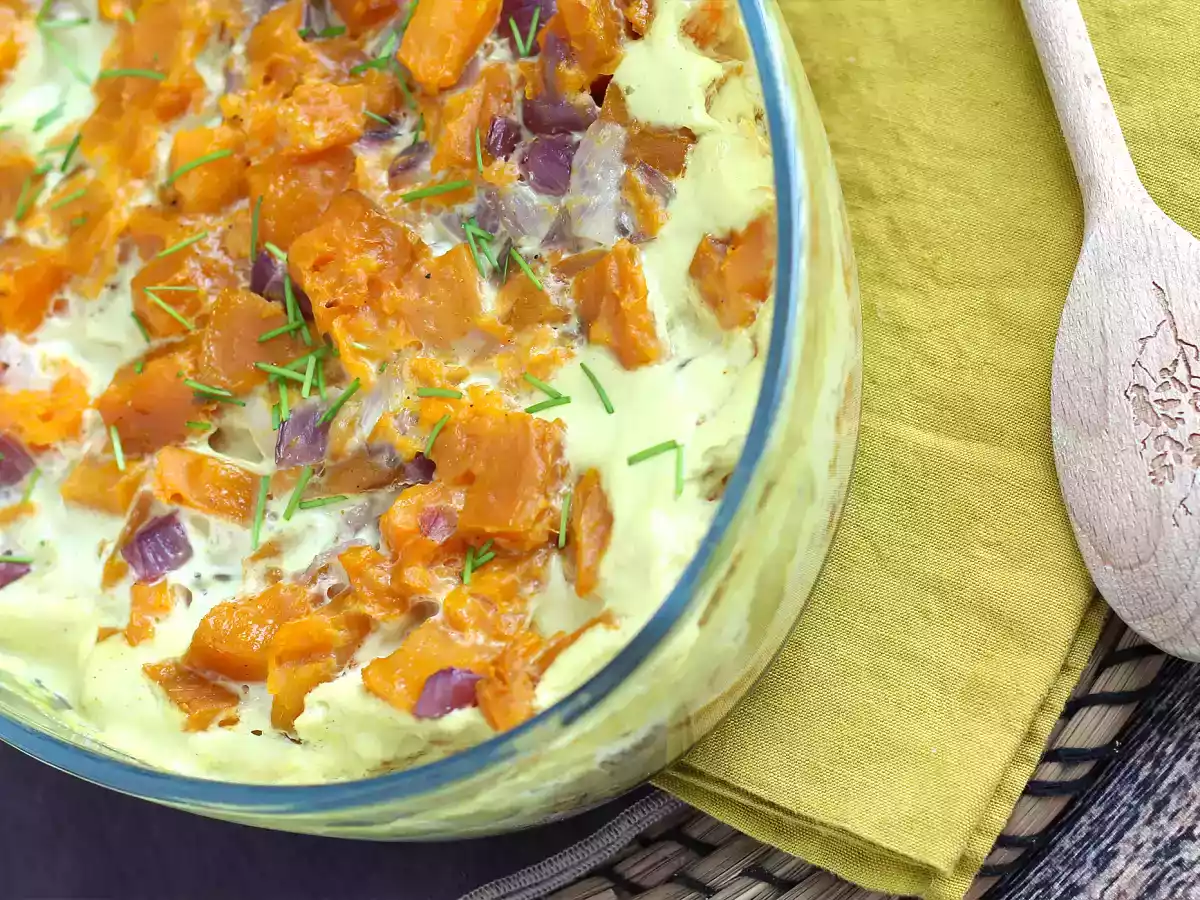 Kookosmaidolla ja currylla maustettu bataattigratiini - kuva 5