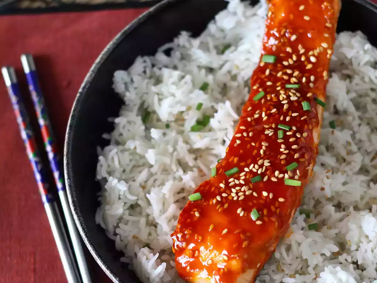 Korealaistyylinen lohi gochujang-kastikkeella, valmis 8 minuutissa - kuva 5