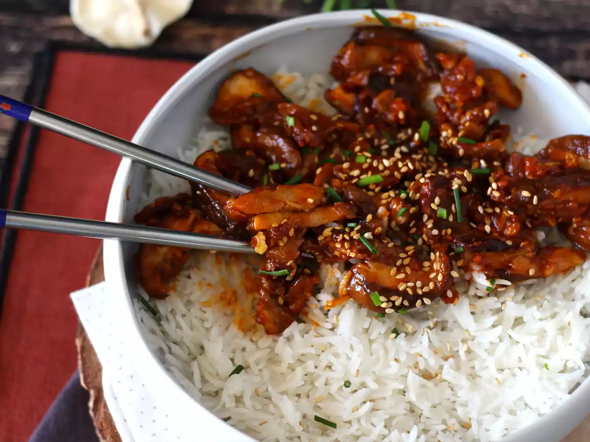 Korealaistyyliset sienet - Shiitake-sienet gochujang-kastikkeessa - kuva 5