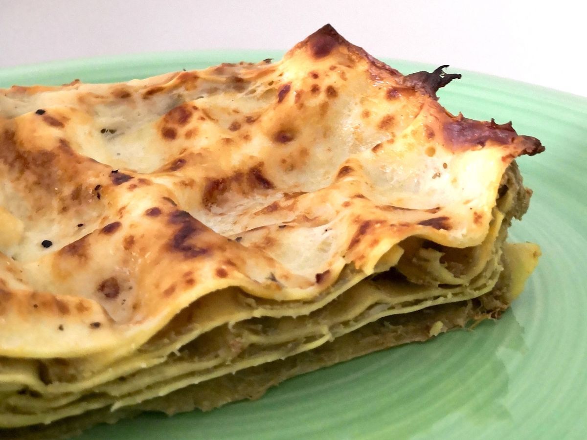 Lasagne artisokkien ja ricottajuuston kanssa