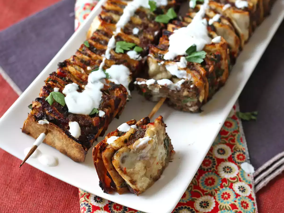Lavash kebab tortillojen kanssa, kuuluisat helpot uunissa paistetut kebabit! - kuva 6