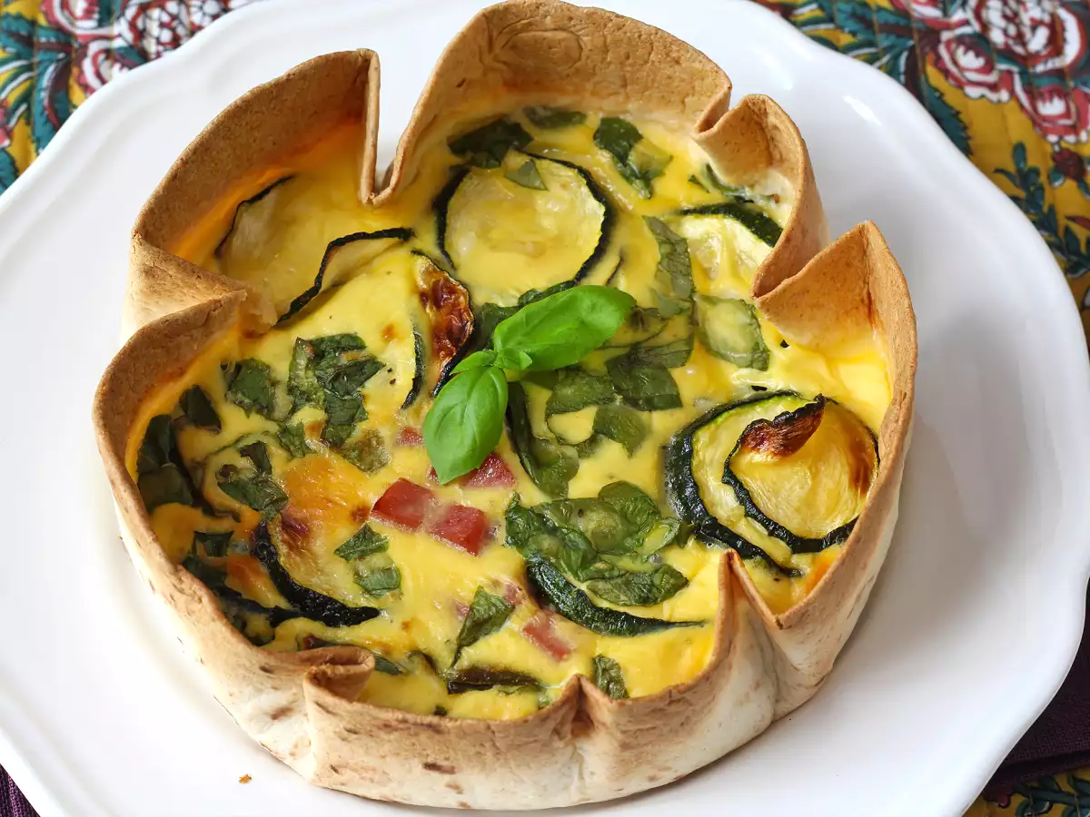 Leivonnaiseton quiche tortillalla? Se on mahdollista! Kevyt resepti, joka sopii täydellisesti kesään! - kuva 4