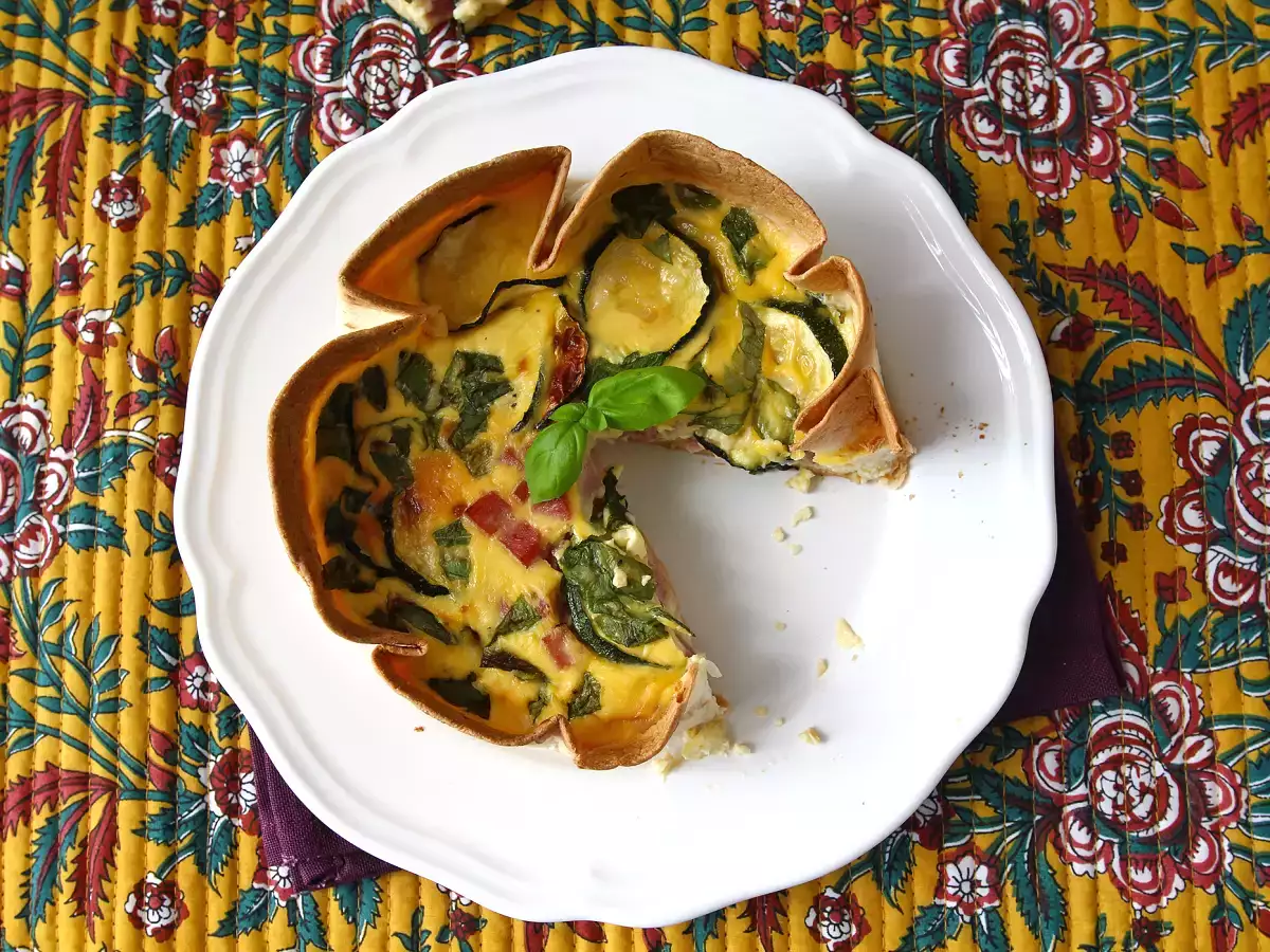 Leivonnaiseton quiche tortillalla? Se on mahdollista! Kevyt resepti, joka sopii täydellisesti kesään! - kuva 6