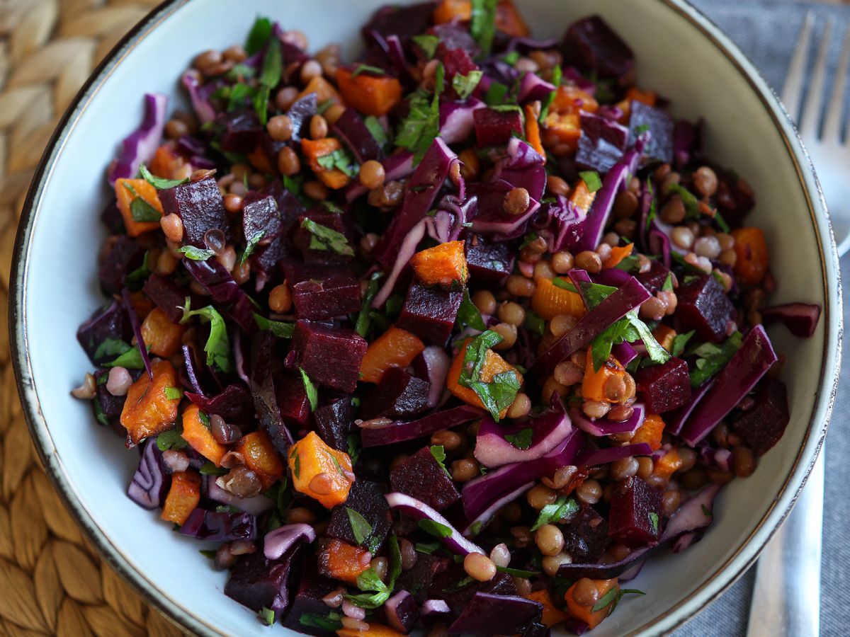 Linss salaatti, butternut, punakaali, punajuuri ja persilja (täydellinen syksyyn/talveen) - kuva 4