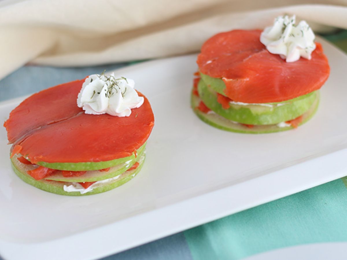 Lohi mille feuille vihreän omenan kanssa - kuva 3