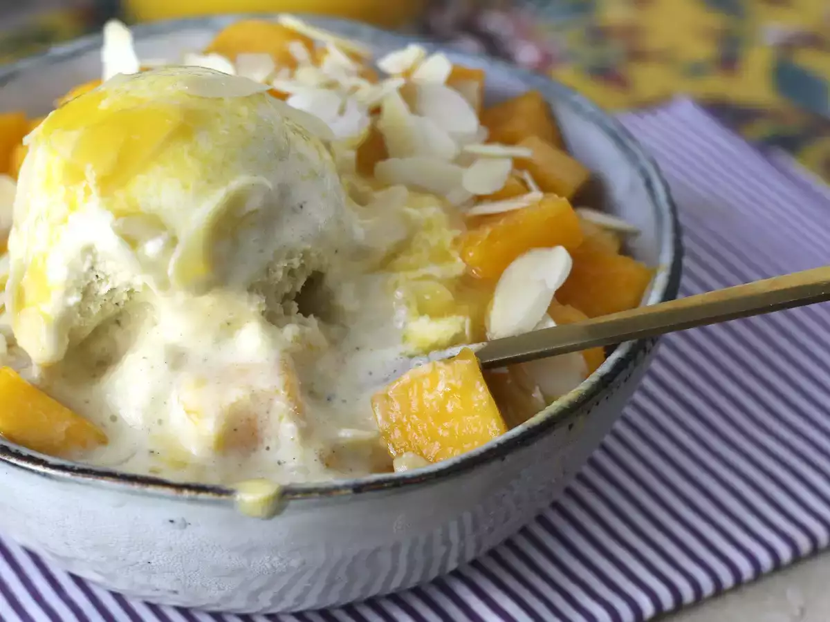 Mango bingsu, herkullinen korealainen jälkiruoka, jossa on mangoa ja joka on maailmanlaajuinen hitti. - kuva 5