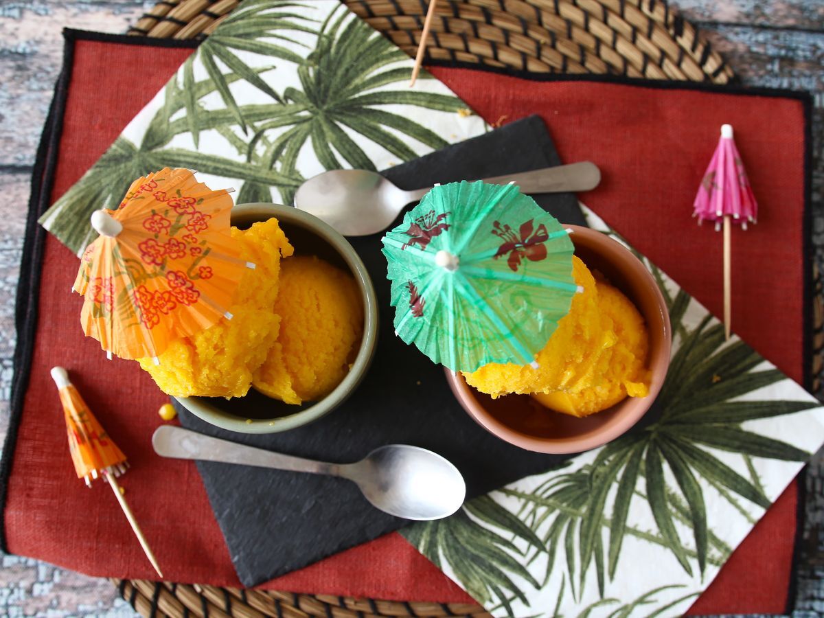 Mango- ja limettisorbetti vain 3 ainesosasta, valmis syötäväksi 5 minuutissa! - kuva 5