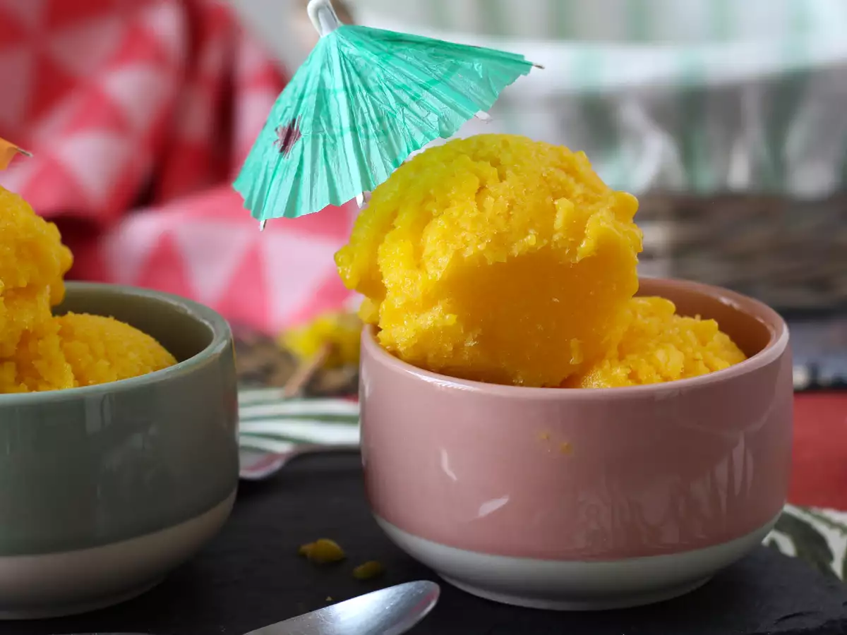 Mango-limettisorbetti vain kolmesta ainesosasta – valmista nautittavaksi 5 minuutissa! - kuva 6