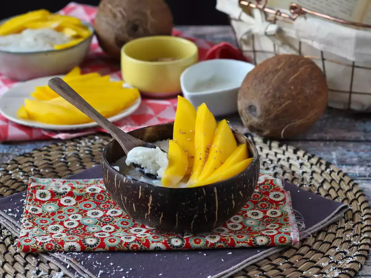 Mango sticky rice – thaimaalainen lohtujälkiruoka - kuva 5