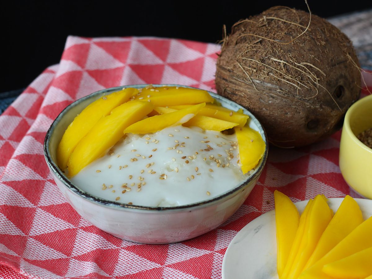 Mango tahmea riisi, super lohdullinen thaimaalainen jälkiruoka - kuva 2