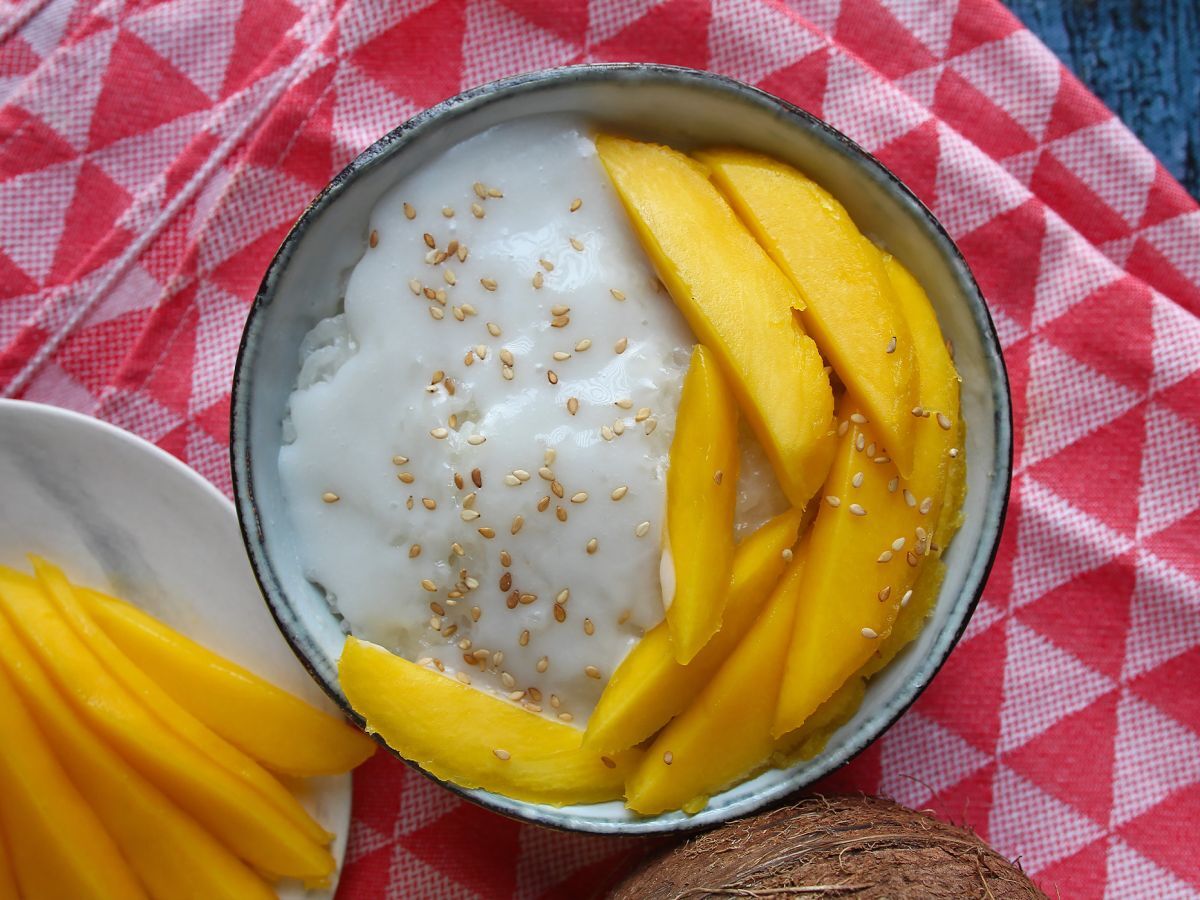 Mango tahmea riisi, super lohdullinen thaimaalainen jälkiruoka - kuva 6