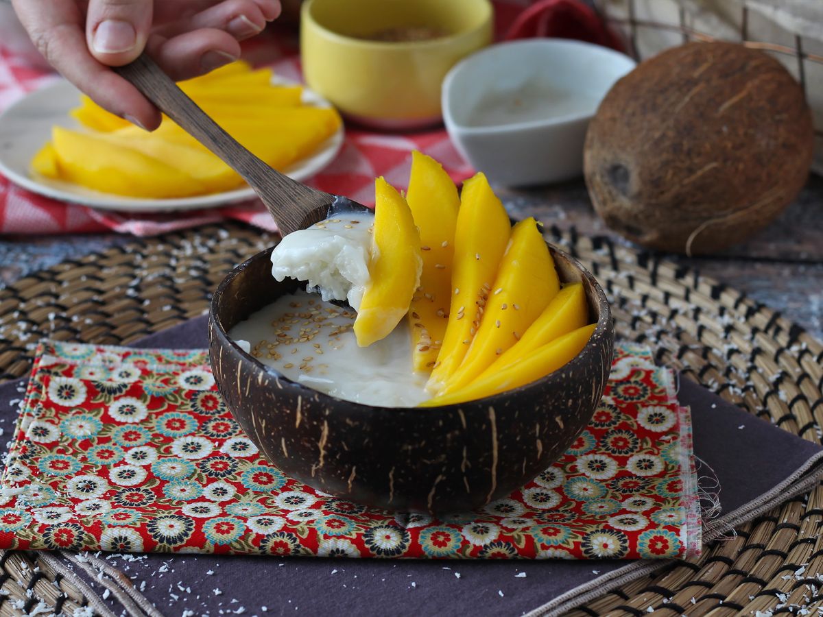 Mango tahmea riisi, super lohdullinen thaimaalainen jälkiruoka - kuva 7