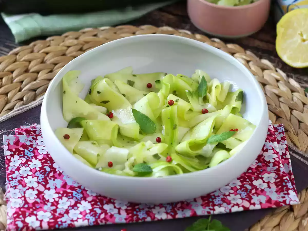 Marinoidut kesäkurpitsat, täydellinen vihannescarpaccio kesään! - kuva 4