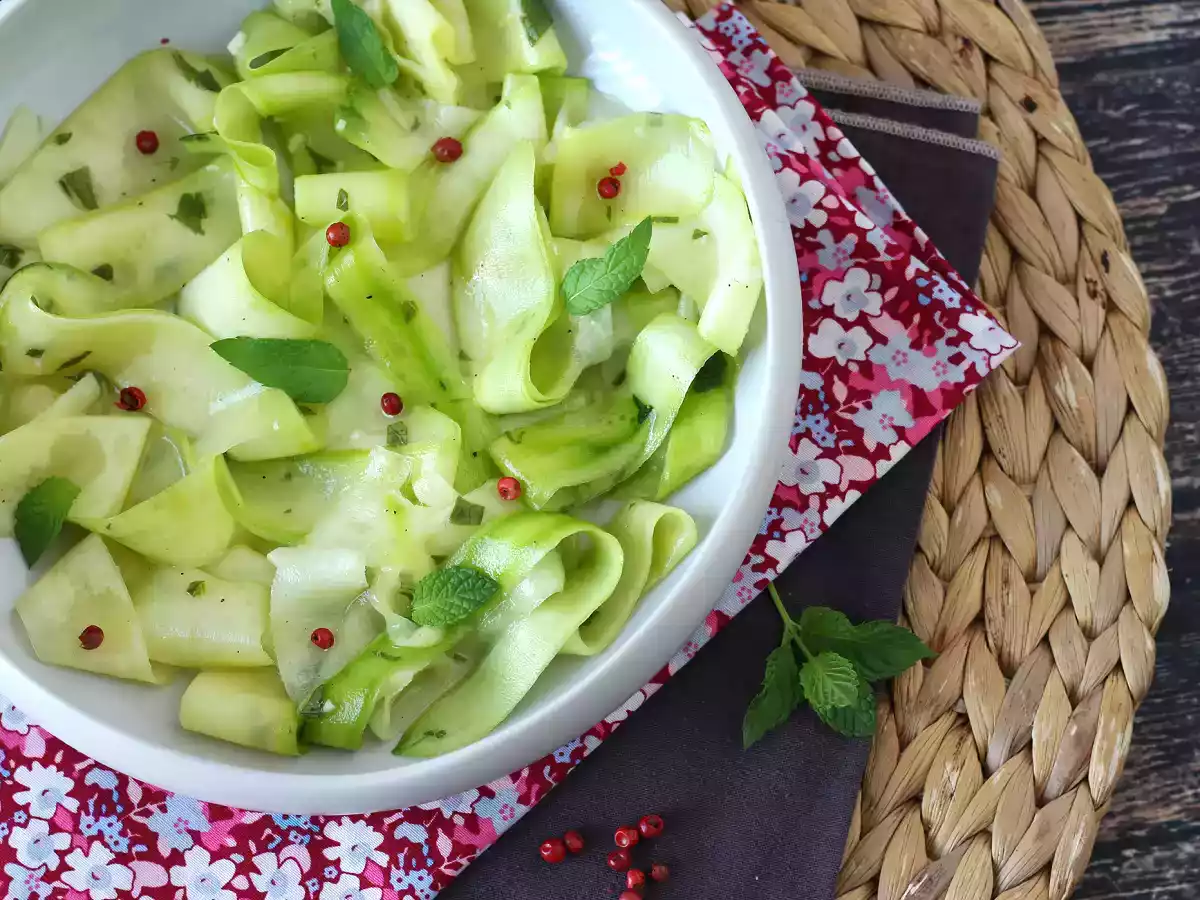 Marinoidut kesäkurpitsat, täydellinen vihannescarpaccio kesään! - kuva 6