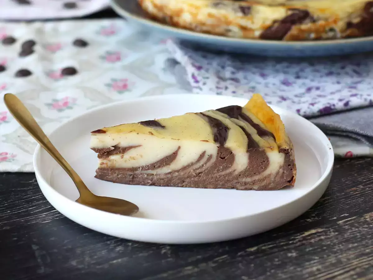 Marmoroitu flan ilman leivonnaisia, superhelppo tehdä ja taattu wow-vaikutelma.