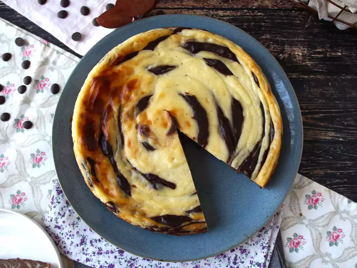 Marmoroitu flan ilman leivonnaisia, superhelppo tehdä ja taattu wow-vaikutelma. - kuva 6