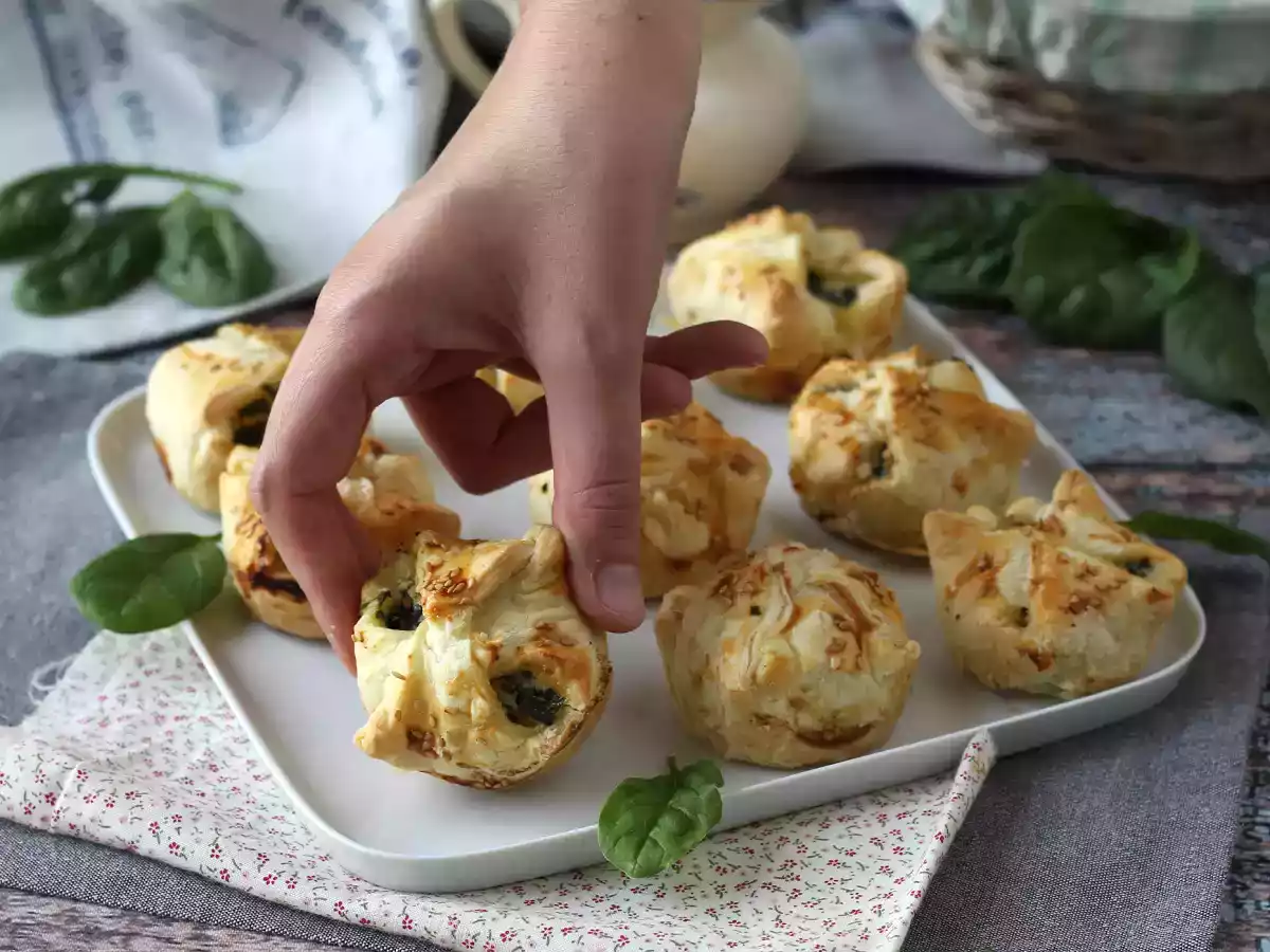Mini pinaatti- ja vuohenjuustoleivonnaiset - kuva 3