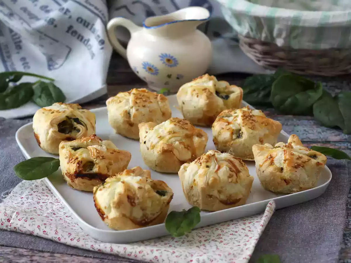 Mini pinaatti- ja vuohenjuustoleivonnaiset - kuva 4
