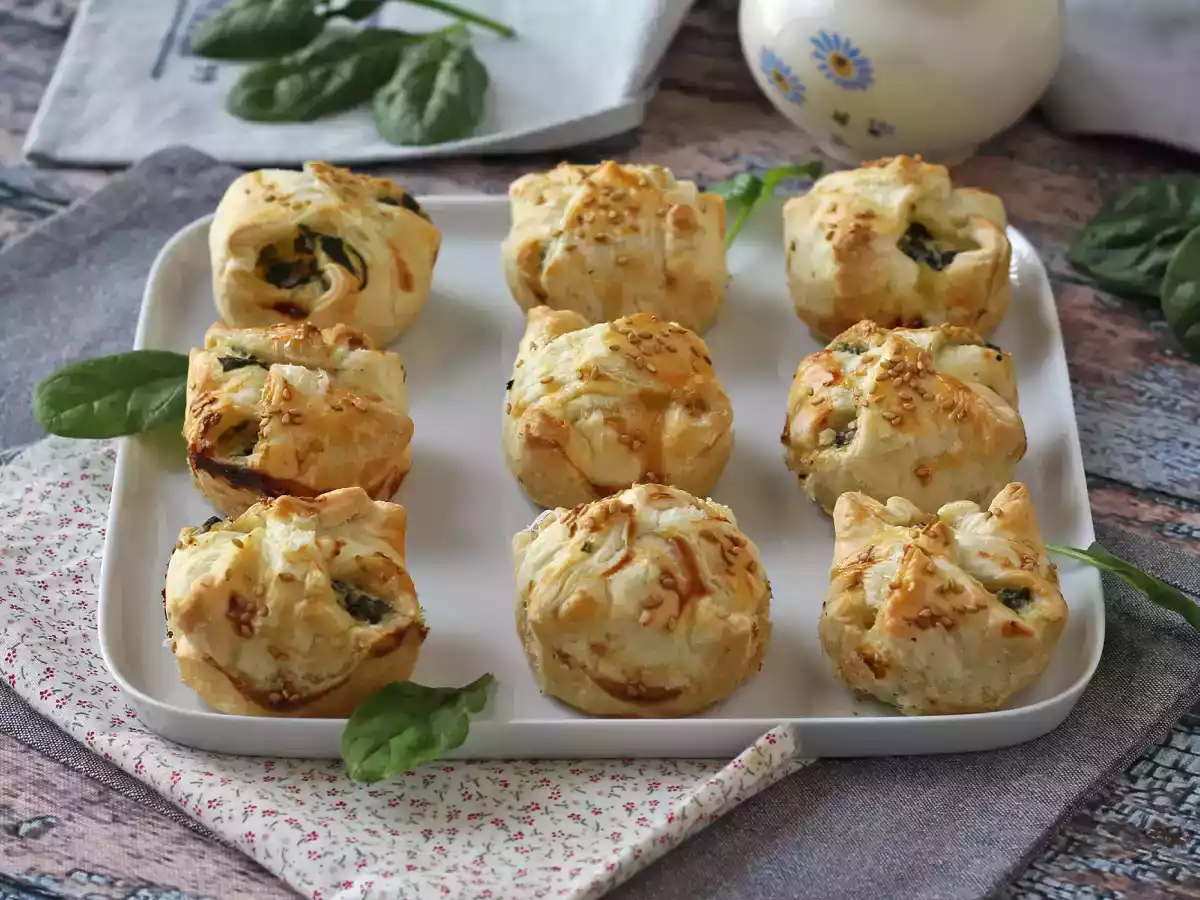 Mini pinaatti- ja vuohenjuustoleivonnaiset - kuva 5