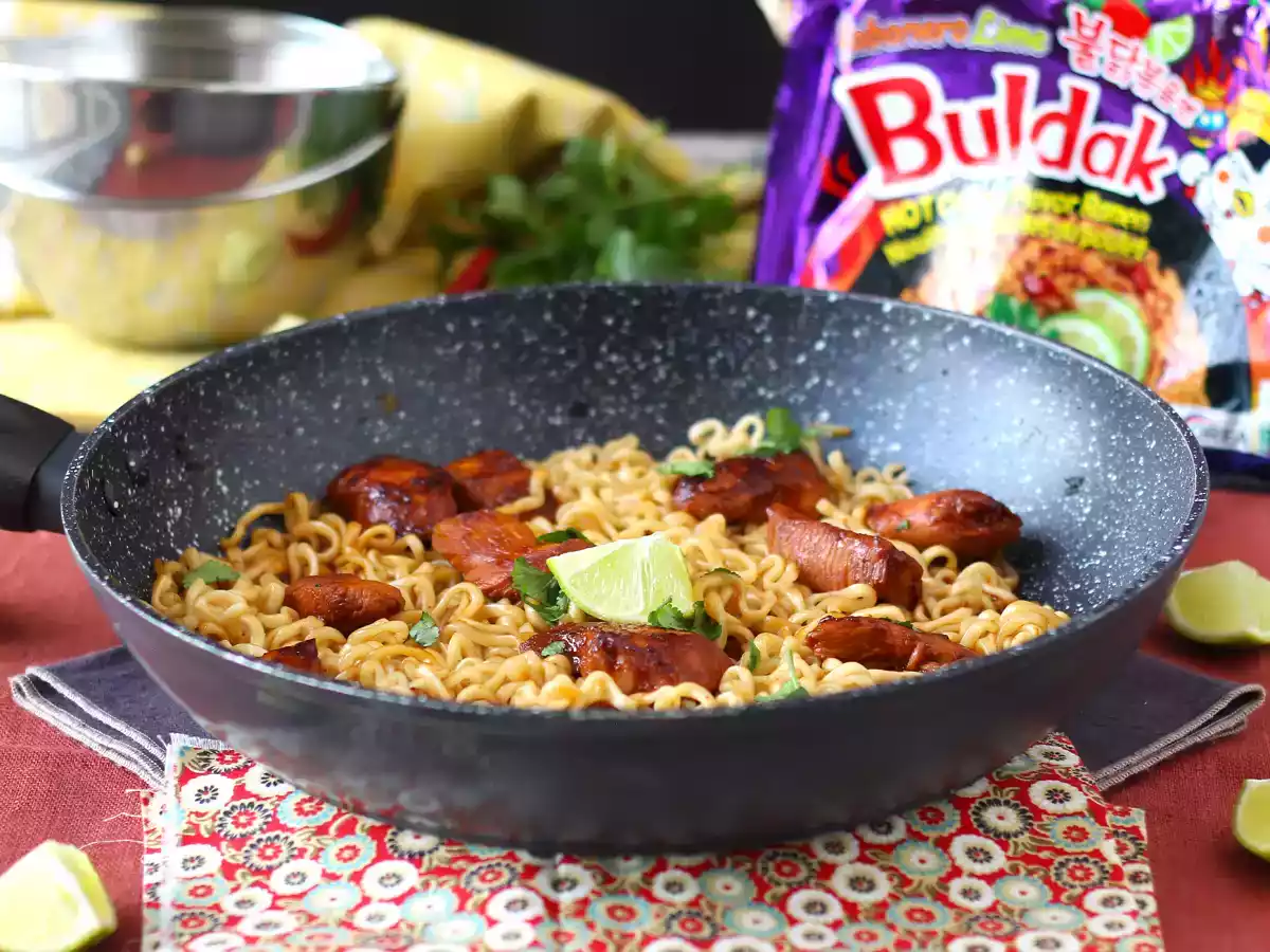 Miten valmistaa buldak habanero lime -nuudelit, resepti marinoidusta kanasta! - kuva 2