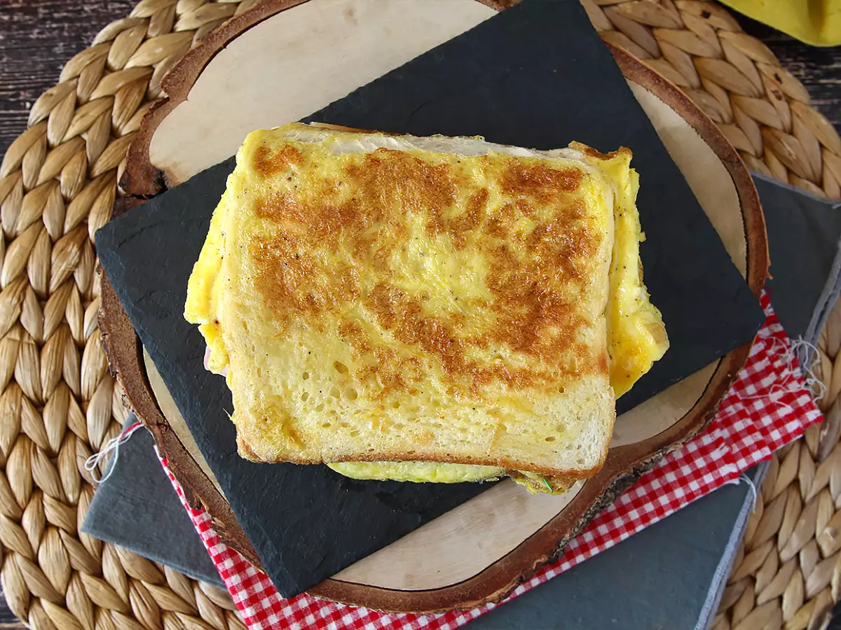 Nopea munakasvoileipä – French toast -munakasvoileipä – munavoileipävinkki - kuva 4