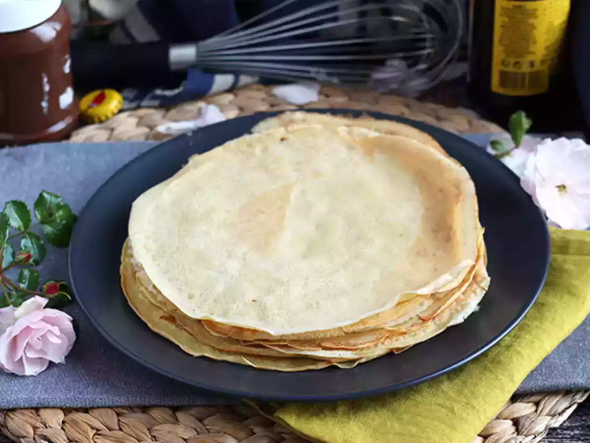 Oluen kanssa pannukakkutaikina