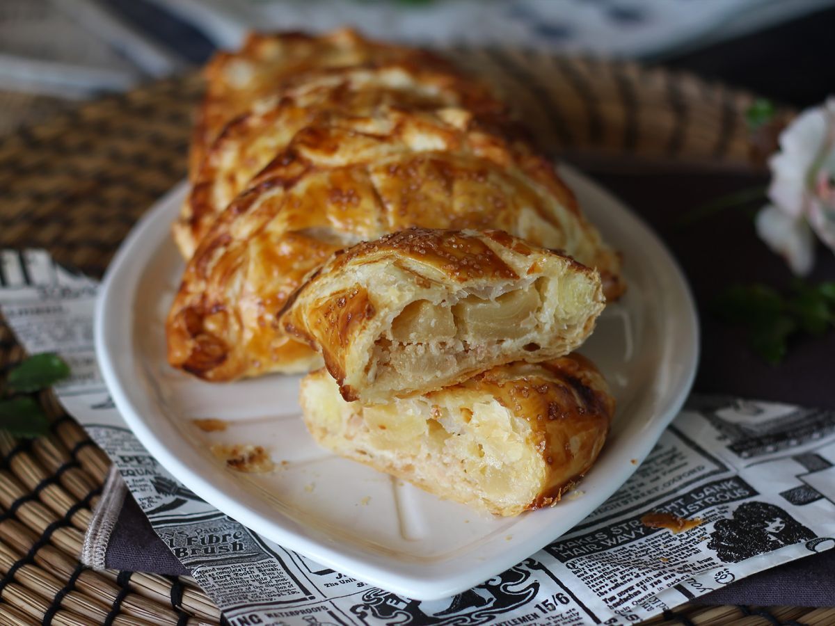 Omena turnovers hasselpähkinäkermalla itsenäisyyspäivää varten - kuva 5
