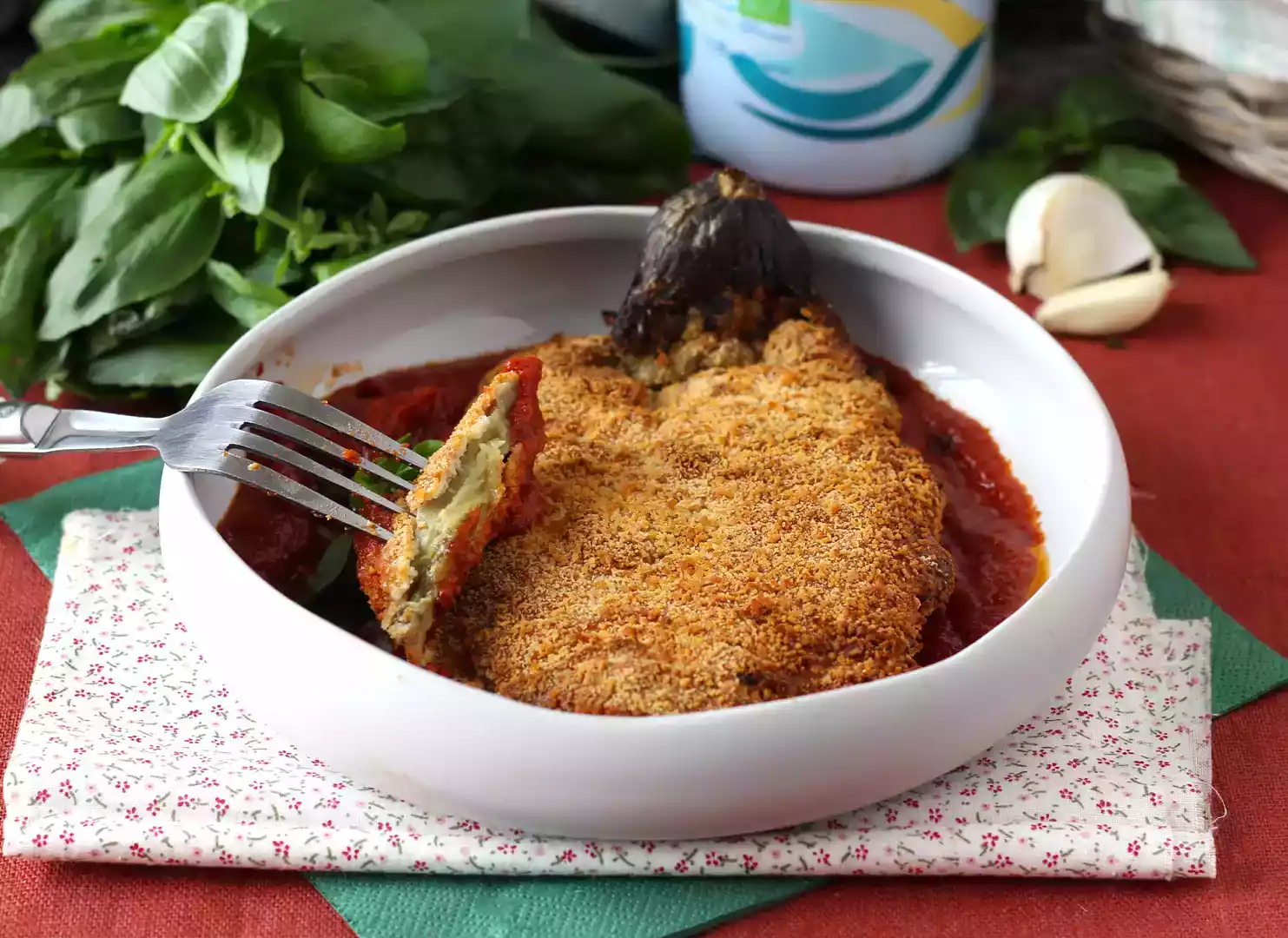 Paneroitu munakoiso milanolaiseen tyyliin, mutta kasvissyöjä - air fryer ruoanlaitto