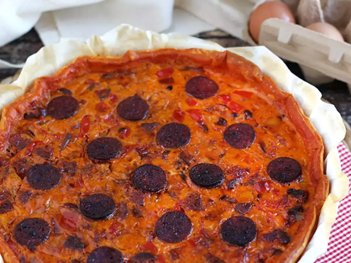 Paprika-chorizopiirakka - kuva 2