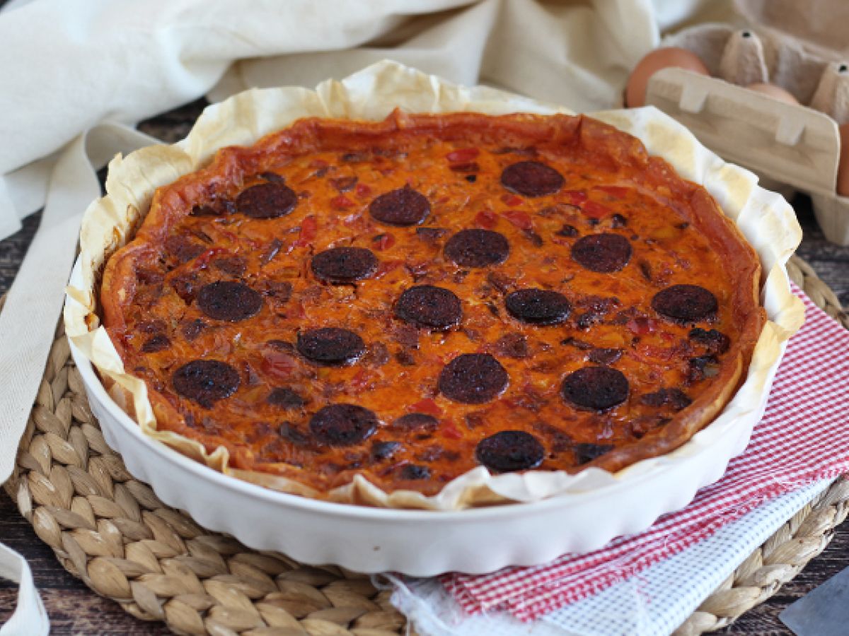 Paprika- ja chorizo-quiche - kuva 3