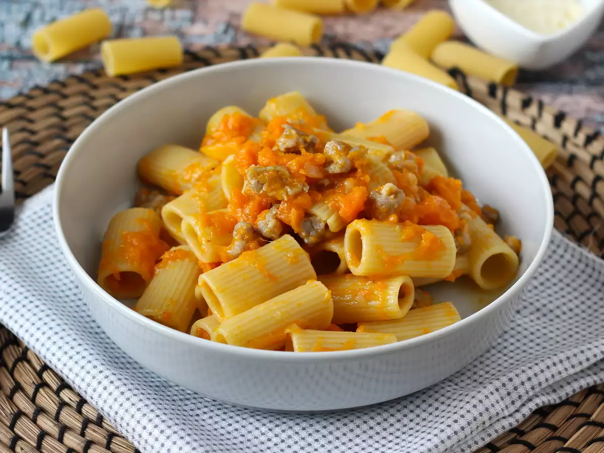 Pasta kurpitsalla ja makkaralla - kuva 5