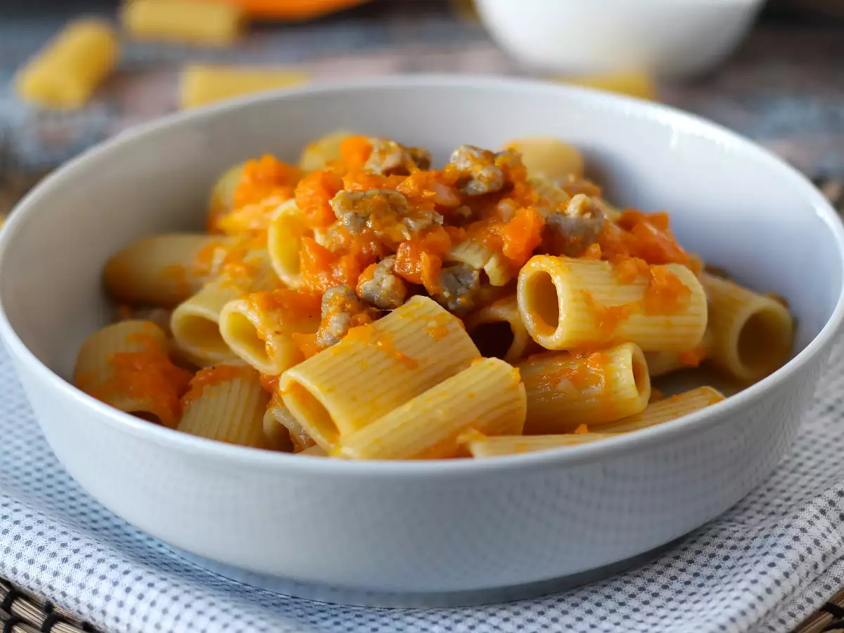 Pasta kurpitsalla ja makkaralla - kuva 7