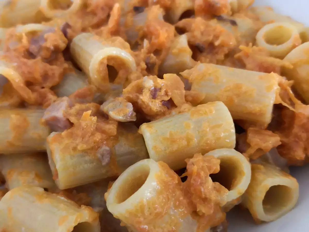 Pasta kurpitsalla ja pekonilla - kuva 2