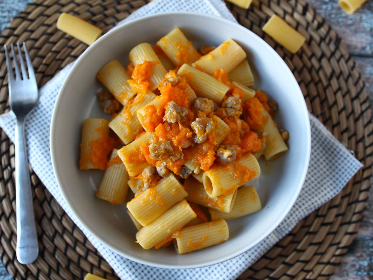 Pasta kurpitsan ja makkaran kanssa - kuva 4