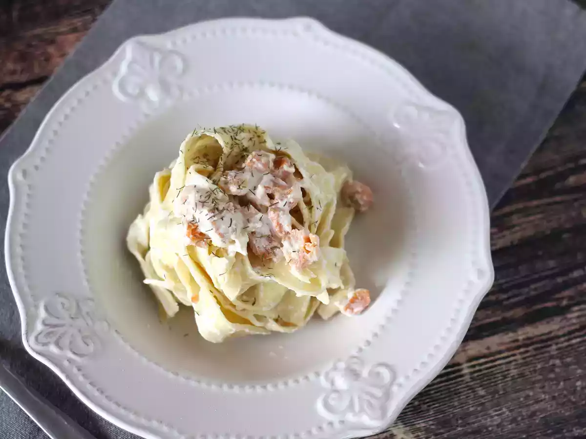 Pasta lohen ja ricottajuuston kanssa, kermainen resepti, jota kaikki haluavat kokeilla - kuva 2