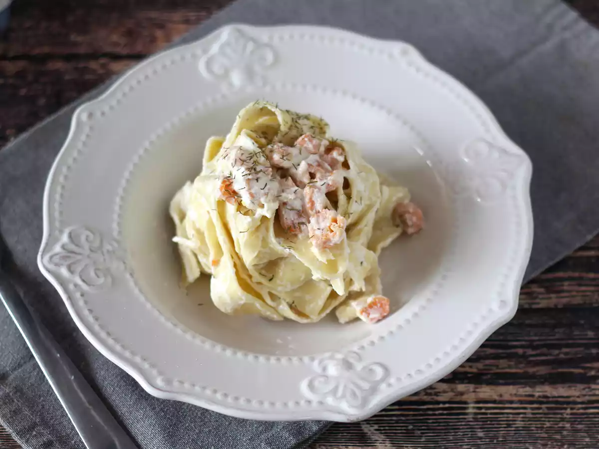 Pasta lohen ja ricottajuuston kanssa, kermainen resepti, jota kaikki haluavat kokeilla - kuva 3