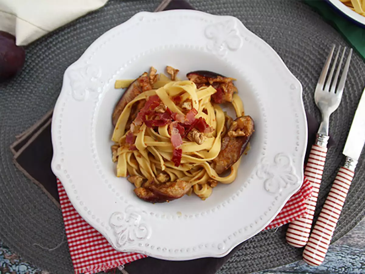 Pasta viikunoilla ja pancettalla - kuva 5