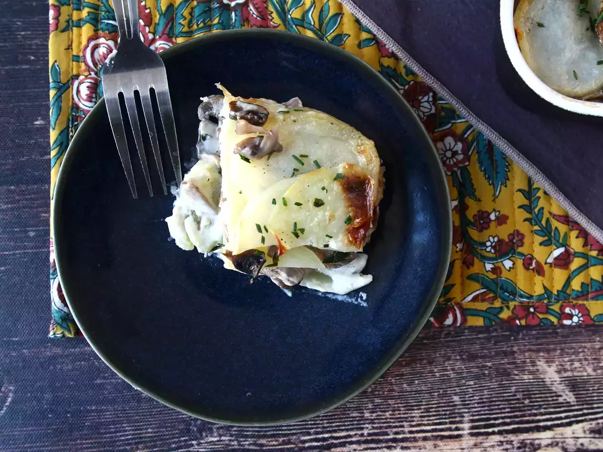 Perunagratiini sienien kanssa - kuva 7