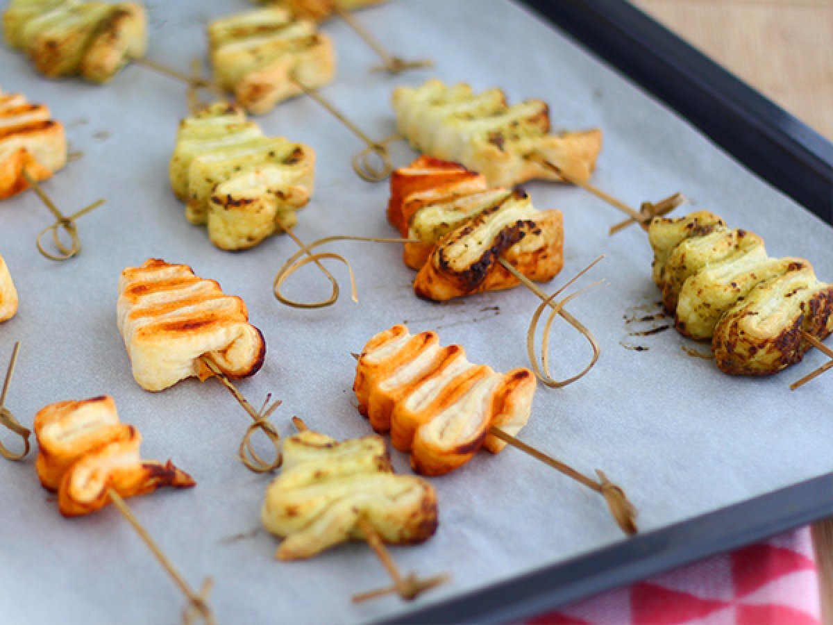 Pesto-leivonnaiset joulukuuset joulun aperitiivia varten - kuva 2