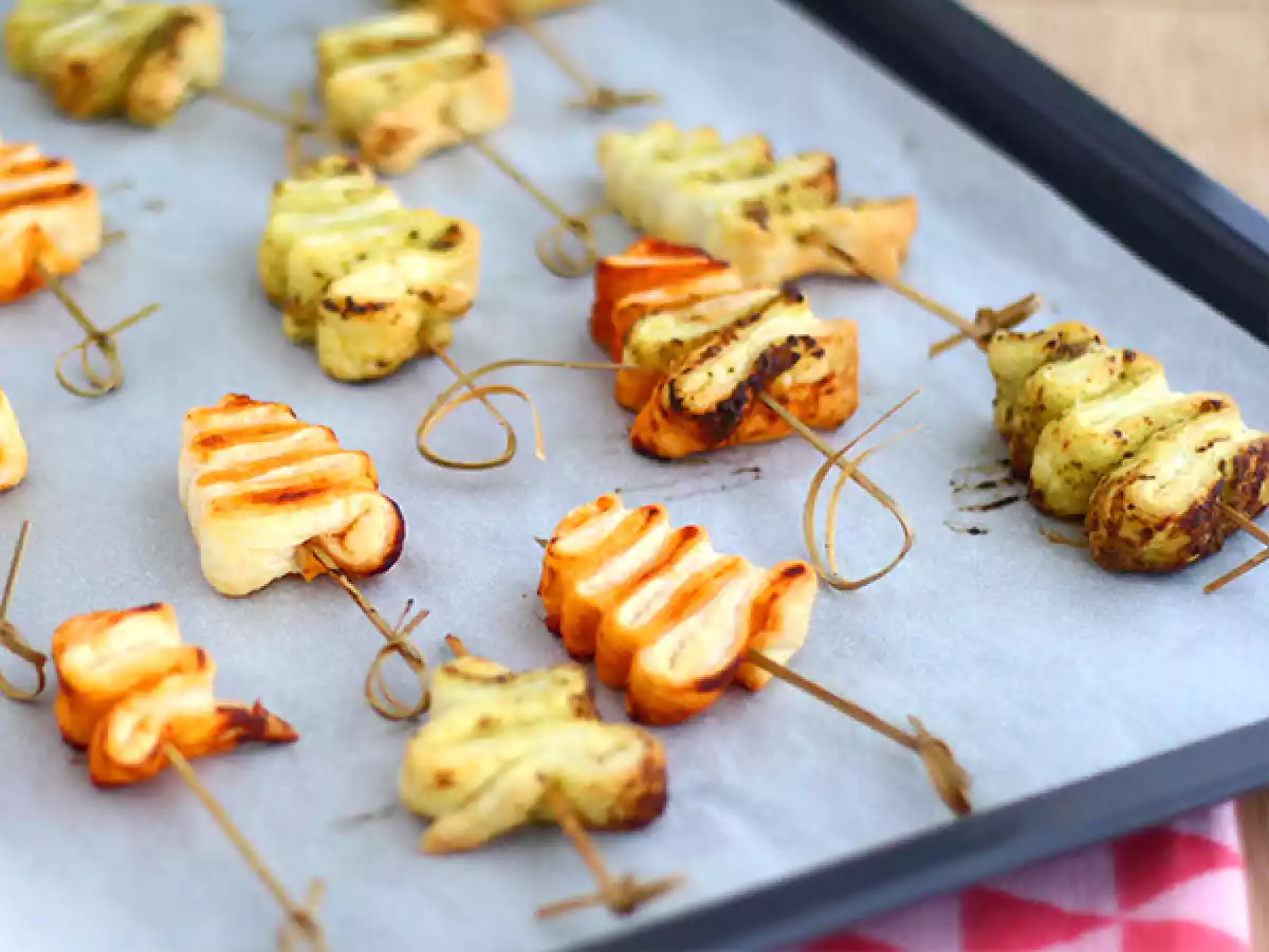 Pesto-leivonnaiset joulukuuset joulun aperitiivia varten - kuva 2