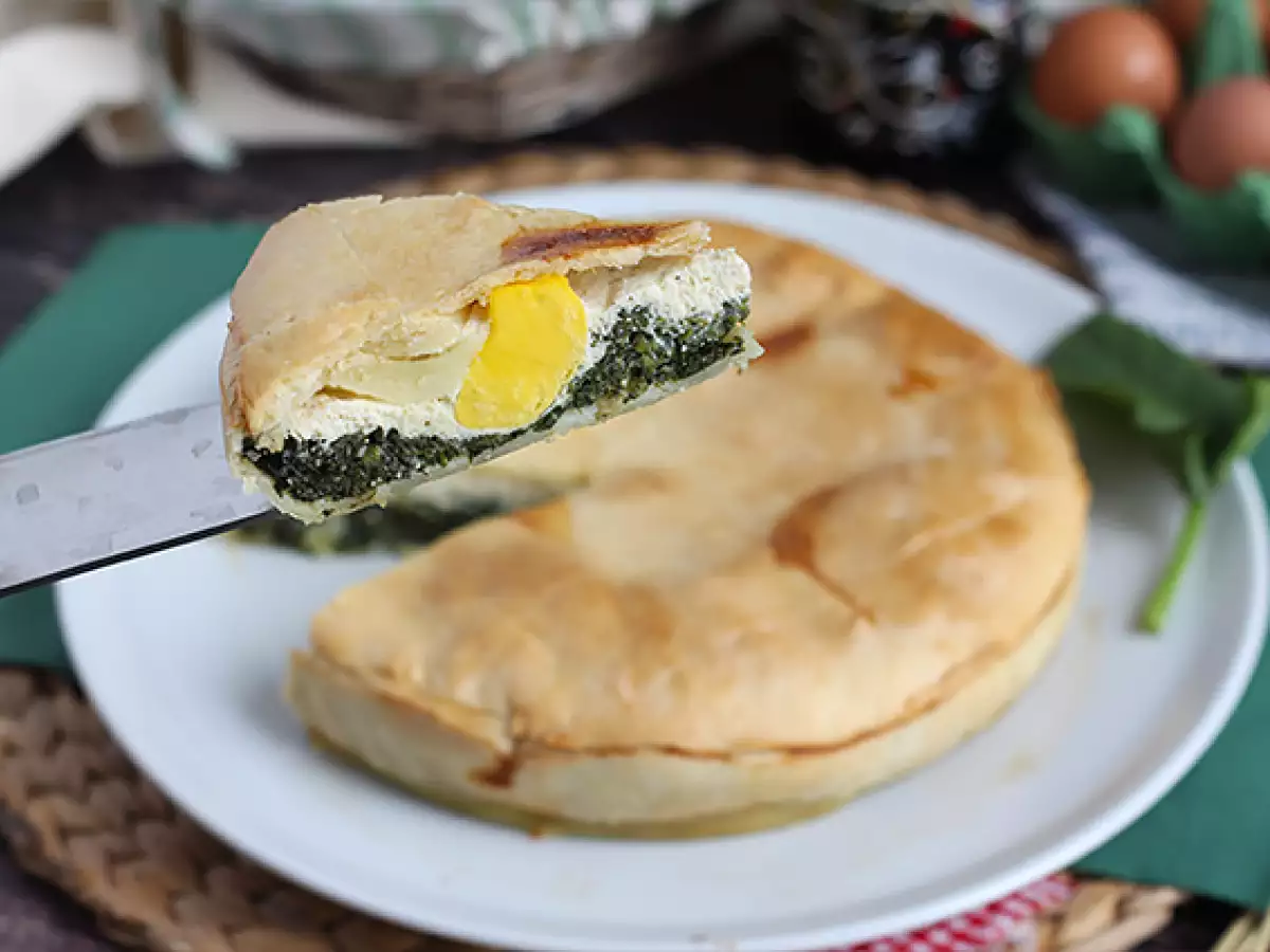 Pinaatti-ricotta-munapiirakka – italialainen Torta Pasqualina - kuva 3