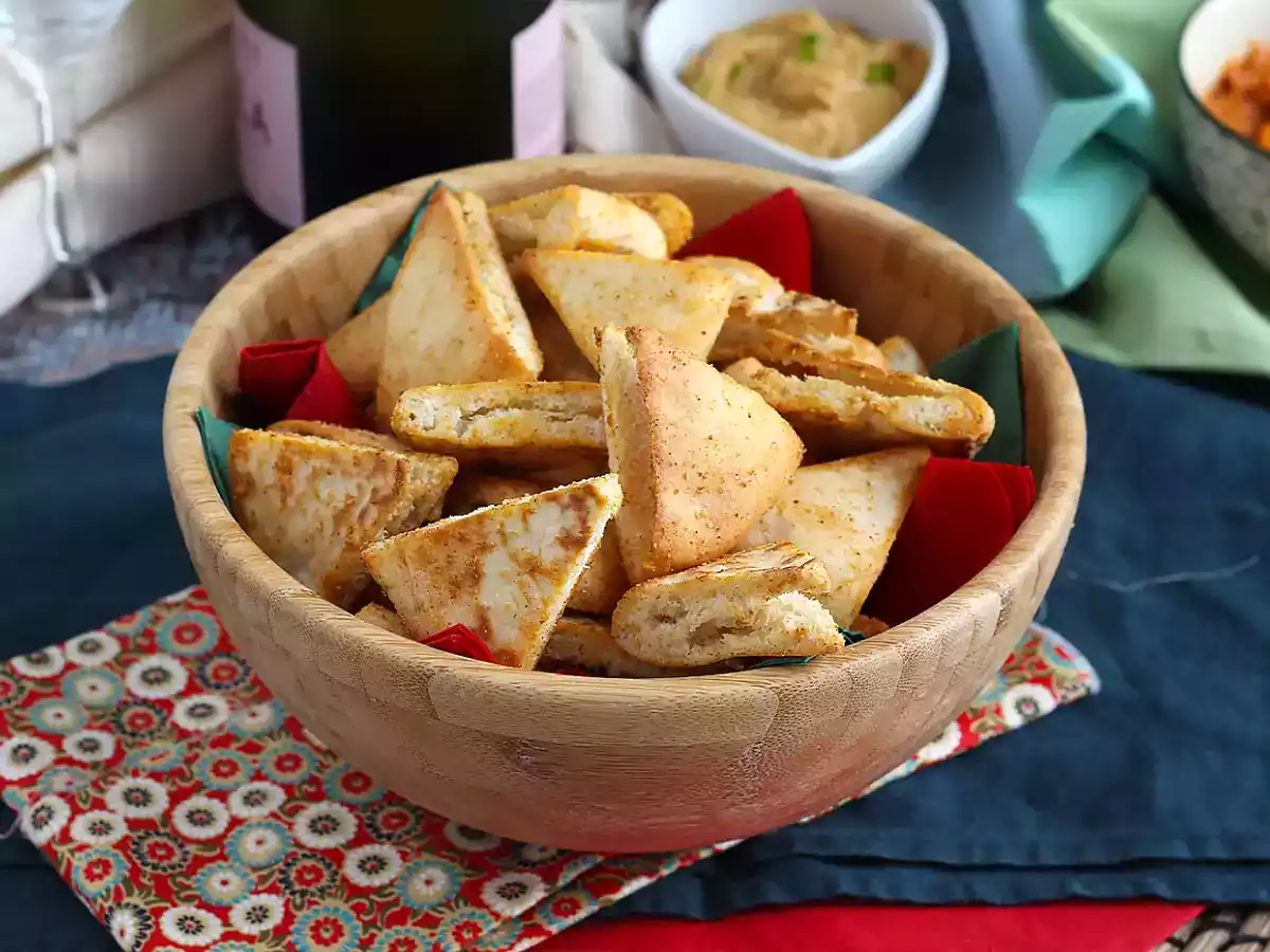 Pita-leipäsipsejä - pikaresepti - kuva 2