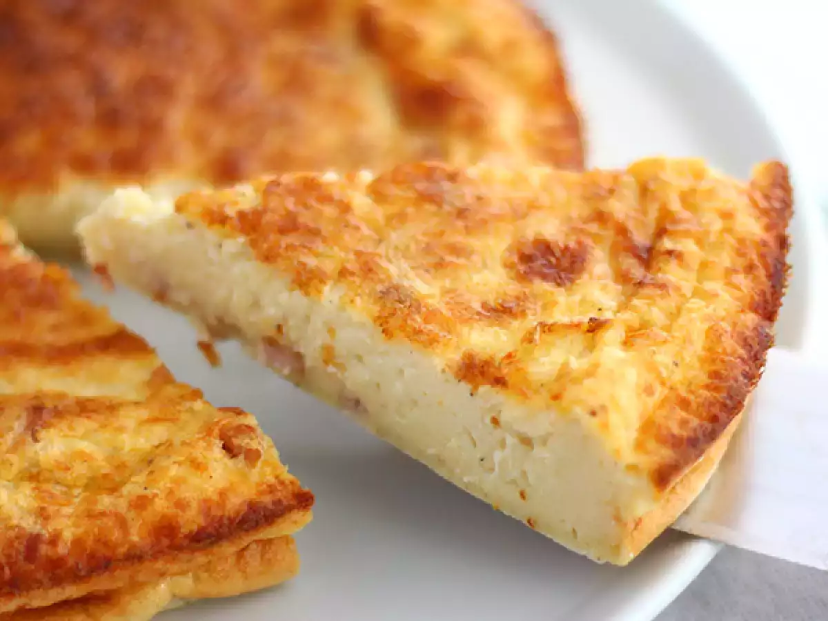 Pohjaton pekonipiirakka (quiche) - kuva 2