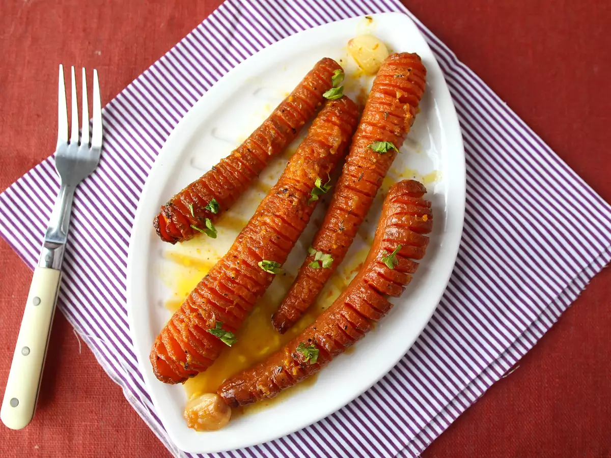 Porkkanat hunaja-klementiinikastikkeessa - kuva 4