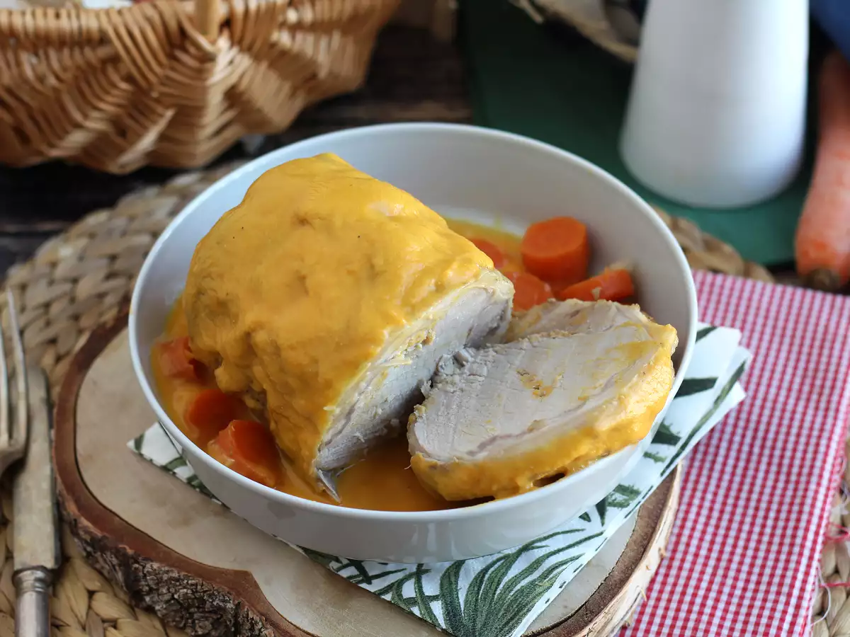 Porsaan ulkofileetä olut-porkkanakastikkeessa painekattilassa