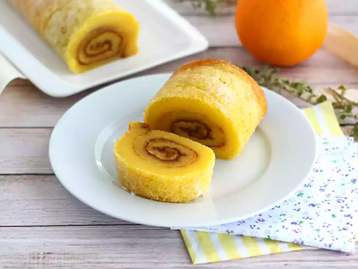 Portugalilainen appelsiinikääretorttu - Torta de laranja