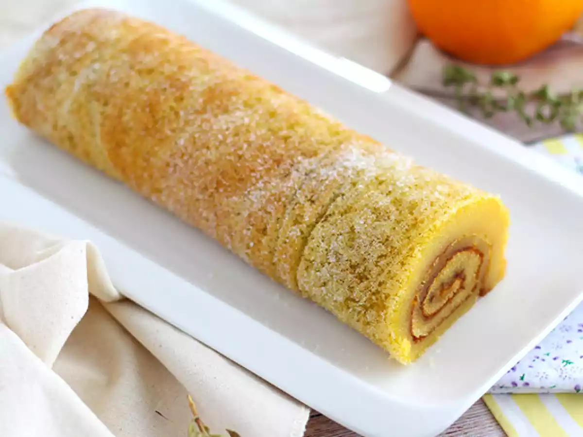 Portugalilainen appelsiinikääretorttu - Torta de laranja - kuva 2