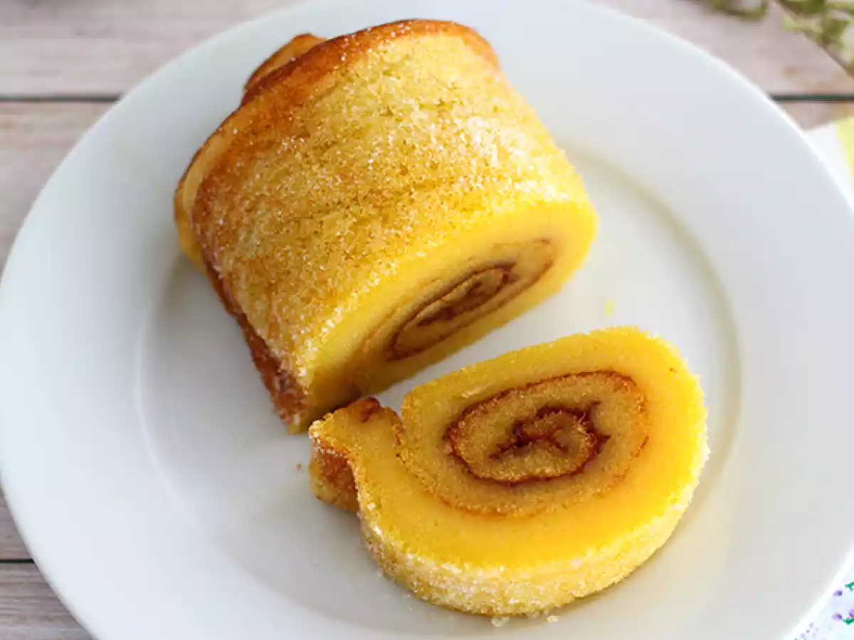 Portugalilainen appelsiinikääretorttu - Torta de laranja - kuva 3